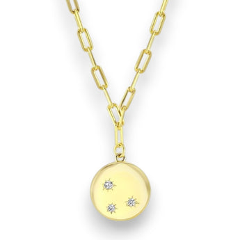 Paperclip Disc Necklace