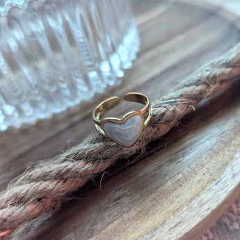 Amnesia Jewellery | Gold Plated Stainless Passion Love Heart Ring. Our gold plated Passion Love Heart Ring with its cute heart design is perfect for wearing on its own or to stack up with other gold plated rings. Tarnish Free and Waterproof. Shop now for quality Jewellery/Jewelry!