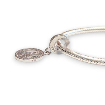Sterling Silver CZ Peace Dangle Charm