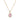 Pink Tormaline CZ Gold Plated Silver Pendant Necklace