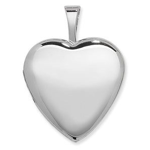 Silver Plain Heart Locket With Necklace 