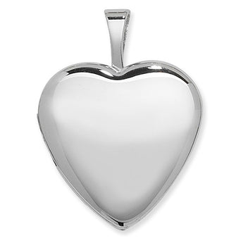 Silver Plain Heart Locket With Necklace 