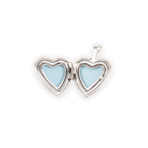 Silver Plain Heart Locket With Necklace