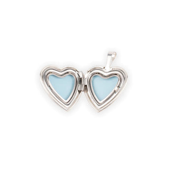Silver Plain Heart Locket With Necklace