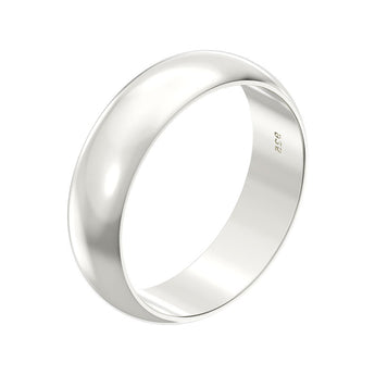 Silver 5mm Wedding Band