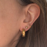 Amnesia Jewellery | Gold Plated Stainless Steel Rainbow Huggie Hoops