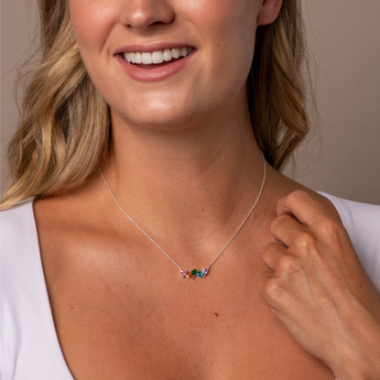 Rainbow Pear Drop Necklace – 925 Silver & CZ Stones by Urban Pizazz. Shop the Rainbow Pear Drop Necklace in 925 silver with pear-cut rainbow cubic zirconia accents. Dainty, hypoallergenic, and perfect for layering or gifting.