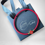Red Clover Leaf Charm Bracelet