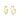 18ct Gold Plated Ribbon Loop Drop Earrings, 925 Sterling Silver