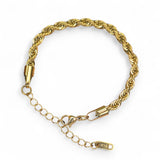 Amnesia Jewellery | Gold Plated Stainless Twisted Rope Bracelet