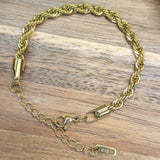 Amnesia Jewellery | Gold Plated Stainless Twisted Rope Bracelet