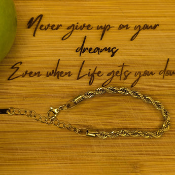 Amnesia Jewellery | Gold Plated Stainless Twisted Rope Bracelet