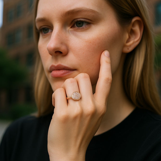 Hypoallergenic Millie Cubic Zirconia Statement Ring by Urban Pizazz UK