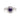 Round Amethyst and clear cubic zirconina silver ring