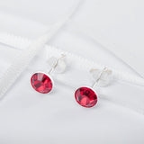Ruby Cubic Zirconia Stud Earrings