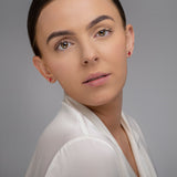 Ruby Cubic Zirconia Stud Earrings