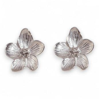 Amnesia Jewellery | Gold Plated Stainless Steel Azalea Flower Earrings