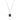 Sapphire Cubic Zirconia Silver Pendant Necklace