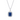 Sapphire Cubic Zirconia Silver Pendant Necklace