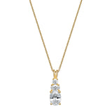 Scarlett Cubic Zirconia Drop Necklace in 18ct Gold Plated Sterling Silver