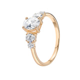 18ct Gold Plated, Sterling Silver Scarlett Cubic Zirconia Statement Ring