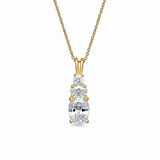 Scarlett Cubic Zirconia Drop Necklace in 18ct Gold Plated Sterling Silver
