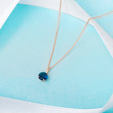 9ct Gold September Birthstone Sapphire Pendant Necklace