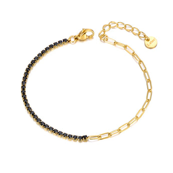 Amnesia Jewellery | Gold Plated Cubic Zirconia Shania Tennis Bracelet
