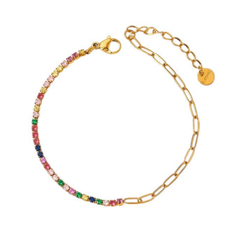 Amnesia Jewellery | Gold Plated Cubic Zirconia Shania Tennis Bracelet