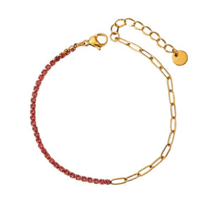 Amnesia Jewellery | Gold Plated Cubic Zirconia Shania Tennis Bracelet