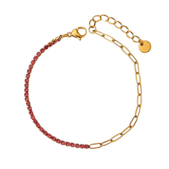 Amnesia Jewellery | Gold Plated Cubic Zirconia Shania Tennis Bracelet