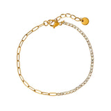 Amnesia Jewellery | Gold Plated Cubic Zirconia Shania Tennis Bracelet