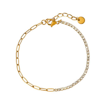 Amnesia Jewellery | Gold Plated Cubic Zirconia Shania Tennis Bracelet