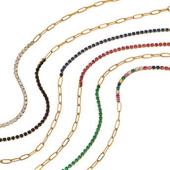 Amnesia Jewellery | Gold Plated Cubic Zirconia Shania Tennis Bracelet