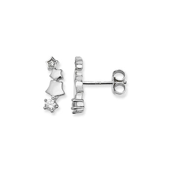 Shooting Star Cubic Zirconia Detail Earrings