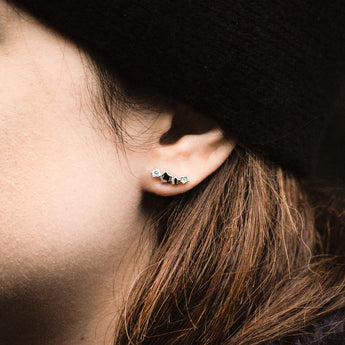 Shooting Star Cubic Zirconia Detail Earrings