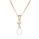 Sienna Cubic Zirconia & Pearl Drop Necklace
