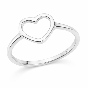 Sterling Silver Open Heart Ring