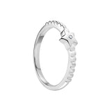 925 Sterling Silver Starlight Ring with star detail and cubic zirconia centre