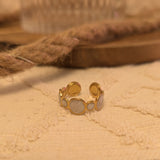 Amnesia Jewellery | Gold Plated Stainless Steel Solar Kiss Ring. Our gold plated Solar Kiss Ring with its unique multi circular design design is perfect for wearing on its own or to stack up with other gold plated rings. Tarnish Free and Waterproof. Shop now for quality Jewellery/Jewelry!