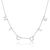 Personalised Spaced Letter Necklace in Silver or Gold Plated