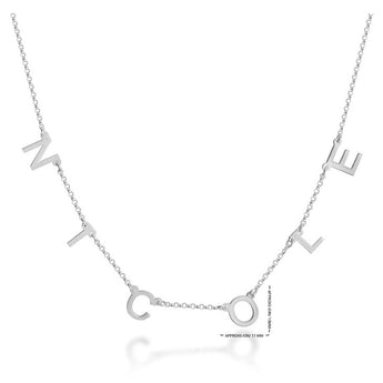 Personalised Spaced Letter Necklace in Silver or Gold Plated