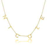 Personalised Spaced Letter Necklace in Silver or Gold Plated