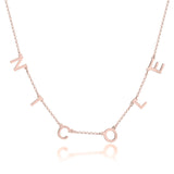 Personalised Spaced Letter Necklace in Silver or Gold Plated