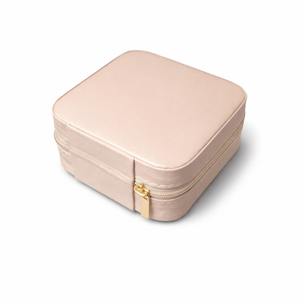 Square Jewellery Travel Box Baby Pink