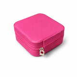 Square Jewellery Travel Box Hot Pink