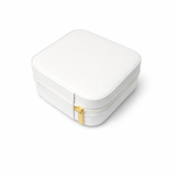 Square Jewellery Travel Box White