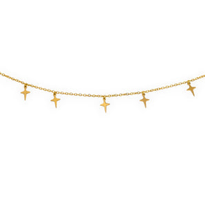 Amnesia Jewellery | Gold Plated Stainless Star Gazer Choker Necklace