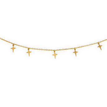 Amnesia Jewellery | Gold Plated Stainless Star Gazer Choker Necklace