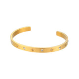 Amnesia Jewellery | 18ct Gold Plated Stainless Starry Night Cuff Bangle